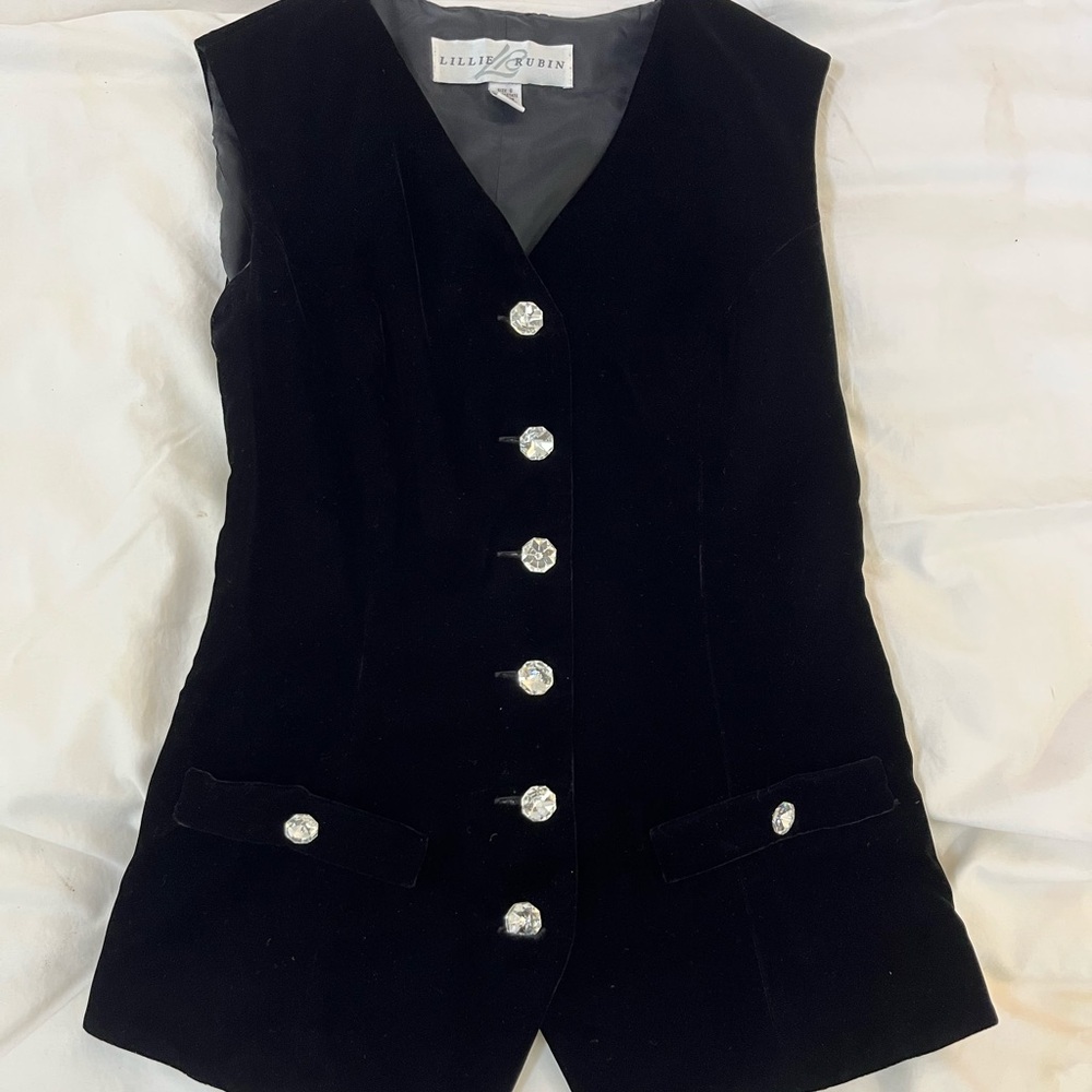 Black Vest with Metallic Accents